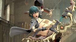 3d adapted_costume alternate_body_type alternate_breast_size big_breasts big_nipples blue_eyes braless breasts byleth_(fire_emblem) byleth_(fire_emblem)_(female) casual casual_nudity crotch crotchless exposed exposed_breasts exposed_nipples exposed_pussy fire_emblem fire_emblem:_three_houses game_mod huge_breasts huge_nipples kunaboto kunaboto_(style) leggings mod nipples pussy ripped_clothing ripped_leggings ripped_tights sfyri smash_bros smash_bros_ultimate tight_clothing tights tribute