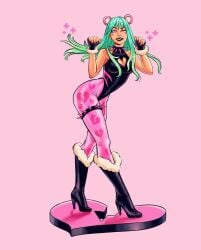 boob_window gigis_lab leotard statue syd_(fortnite) tight_clothing