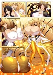 ass_expansion bimbo bimbofication breast_expansion breasts female gender_transformation getting_bigger hair_growth high_heels huge_ass huge_breasts keygii lip_expansion mtf_transformation navel nipples thick_lips thick_thighs transformation transformation_sequence twinning wide_hips