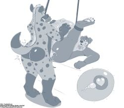 anal arty belly belly_inflation bodily_fluids canid canine canis cudacore cum cum_inside devan_doberman dobermann domestic_dog ejaculation feet genital_fluids hand_on_belly hi_res hyena impregnation inflation inflation knot male male/male mammal navel orgasm outie_navel paws pinscher sex toes