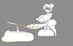big_ass big_balls big_breasts big_butt big_penis condom condom_balloon cum_in_condom futanari june_chen small_but_hung the_ghost_and_molly_mcgee xsherlock420_(artist)