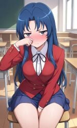 ai_generated ami_kawashima big_thighs blush blushing kawashima_ami school_uniform schoolgirl toradora!