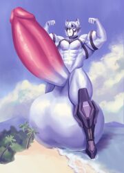 absurd_res anthro balls beach big_balls big_penis canid canine canis cloud cloudy_sky duo genitals hi_res huge_balls huge_cock hyper hyper_balls hyper_genitalia hyper_penis macro male mammal mihoyo muscular muscular_anthro muscular_male penis scenery sky sleeping sound_effects von_lycaon vowelless vowelless_sound_effect white_body wolf zenless_zone_zero zzz