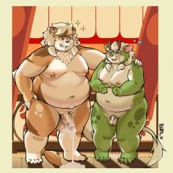 2025 anthro balls belly big_balls big_belly big_penis bodily_fluids brown_body brown_fur caged chastity_cage chastity_cage_only chastity_device chastity_device_only cum dominant dominant_male dragon duo eastern_dragon felid feline flaccid flustered_male fur genital_fluids genitals green_body green_fur hair hi_res larger_male leaking_anus leaking_cum lion long_hair male male/male mammal moobs multicolored_body multicolored_fur mythological_creature mythological_scalie mythology navel navel_piercing nervous nervous_male nipple_piercing nipples nude overweight overweight_male pantherine penis piercing reiko_u scalie shy simple_background size_difference small_penis smaller_male smile smiling_at_another smiling_at_partner submissive submissive_male thick_thighs wearing_chastity_cage wearing_chastity_device white_body white_fur