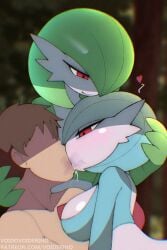 1boy 1boy2girls 2girls female gardevoir hetero human human_on_pokemon humanoid kissing large_breasts male pokemon pokemon_(species) pokephilia shiny_gardevoir shiny_pokemon straight tagme threesome voiderino