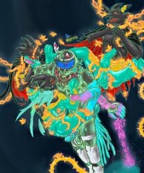2_penises abstract_background anthro anus arthropod balls black_body black_fur blue_body blue_penis blue_sclera bone bound butterfly cape chains claws clone clothing digital_drawing_(artwork) digital_media_(artwork) exorcism eye_contact fangs fingerless_gloves flower forced fur fur_markings genitals ghost gloves glowing glyphs gold_body group hand_around_neck hand_on_arm hand_on_leg handwear hi_res horn insects jewelry lepidopteran looking_at_another magic male male/male markings multi_arm multi_eye multi_genitalia multi_limb multi_penis multicolored_body multicolored_fur necklace nipples penis plant purple_sclera red_eyes restrained restraints robyn_crawford sex spirit spread_anus spreading stand_and_carry_position standing standing_sex story story_in_description suspension symbol tail teeth thorns toe_claws unknown_species unusual_anatomy unusual_tail vein veiny_penis vine_bondage vines watermark wispypie