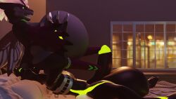 16:9 3d_(artwork) air_from_mouth air_inflation ampwave anal_inflation antennae_(anatomy) anthro arthropod balls bed bedroom bee belly belly_expansion big_balls big_belly big_penis black_body black_fur blowing blowing_in_butt claws digital_media_(artwork) duo early_morning erection expansion facesitting feet felid flat_chested foot_fetish foot_on_penis foot_play footjob footjob_while_facesitting freya_(vaqueroserg) fur furniture futa/male futanari genitals gloves_(marking) glowing glowing_eyes glowing_hair glowing_markings green_eyes green_markings grey_body grey_fur hair hands_on_hands hi_res huge_balls huge_belly huge_cock humanoid_genitalia humanoid_penis hybrid hymenopteran hyper hyper_belly hyper_inflation inflation insects intersex intersex/male looking_at_own_belly looking_pleasured lying male mammal markings morning morning_sex nexusoverrided_(character) nude on_back pantherine pawpads paws paws_on_penis penile penis pink_pupils puffkiss pupils purple_markings sex sitting_on_another smile swelling teeth tiger tigerbee toes tongue tongue_out vaqueroserg white_markings widescreen wings