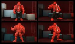 10s 1boy 2016 3d anger_(inside_out) ass balls bara cum cumshot darkviper199027 disney erection inside_out male male_only masturbation muscular penis pixar solo tagme thong