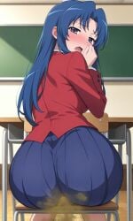 ai_generated ami_kawashima big_ass big_thighs fart fart_fetish farts gassy kawashima_ami petite toradora!