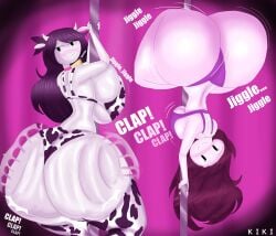 big_ass big_breasts bikini cowgirl_outfit jaiden jaiden_animations jaidenanimations pole pole_dancing striped twerking