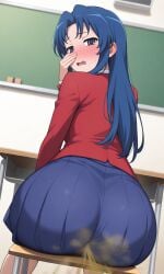 ai_generated ami_kawashima big_ass big_thighs fart fart_fetish farts gassy kawashima_ami petite toradora!