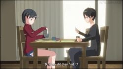 1boy 1boy1girl 1girls 3d accurate_art_style alternate_version_available animated audible_creampie audio black_eyes black_hair bottomless breakfast breasts breasts_out breasts_out_of_clothes clothed clothed_sex clothing cousins cum_in_pussy cum_in_pussy cum_inside feet foot_fetish footjob footjob_under_table grabbing_breasts implied_incest incest kirigaya_suguha kirito medium_breasts miura3d open_clothes short_hair sword_art_online tagme vagina vaginal_penetration vaginal_sex video