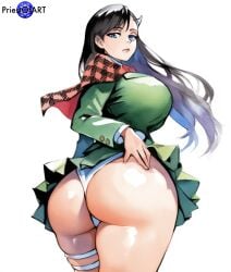 1girls ai_generated black_hair burn_the_witch busty color female from_behind huge_ass huge_breasts long_hair looking_back noel_niihashi panties priestofart school_uniform simple_background skirt tagme tagme_(artist) tagme_(character) thick_thighs thigh_strap upskirt watercolour_(artwork) watermark white_panties wide_hips