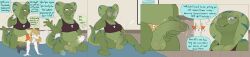 2025 absurd_res anthro balls bed blush bodily_fluids bottomless braixen breasts clothed clothing cock_transformation cum cumshot dialogue digital_media_(artwork) duo ejaculation english_text erection eyewear fauvfox freckles furniture generation_6_pokemon genital_fluids genitals glasses green_body gynomorph hand_on_penis hi_res intersex long_image looking_up masturbation nintendo on_bed open_mouth penile penile_masturbation penis pillow pokemon pokemon_(species) precum pubes reptile round_glasses scalie sequence shocked sitting smile snake spread_legs spreading tail text topwear transformation wide_image