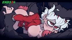 2025 beelzebub_(helltaker) big_breasts deep_penetration ends34 helltaker hot oral_sex sex wolf_boy