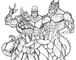 2013 3boys abs anthro argonian aroused balls ballsack biceps big_arms big_balls big_muscles big_pecs big_penis chest claws dangling_testicles diphallia diphallism double dragon erection eric fangs fat_cock fish flexing furry furry_only gay group hand happy hat hemipenes horns looking_at_viewer low_hanging_balls male male_nipples male_only manly marine masculine mature_male monochrome multi_penis musclegod124 muscles muscular_arms muscular_legs muscular_male no_humans nude_male pecs penis penises_touching plain_background pose punk red_eyes reptile ripped rock scales scalie scrotum shark sharp_teeth sketch smile spread_legs spreading spyke_(dragon) standing teeth testicles the_elder_scrolls throbbing toned tongue topless varanis varanis_(character) varanis_blackclaw vectarr vein video_games