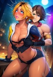 ai_generated final_fantasy final_fantasy_x genderswap pink_lipstick rule_63 tidus yuna