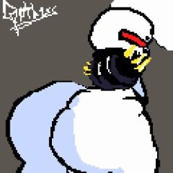 ass_jiggle ass_shake big_ass bunny_boy g0th1cc1 male male_only original_character red_eyes sweater twerking twerking_position white_skin