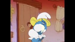 1futa animated autofellatio autopaizuri blonde_hair_female blonde_hair_futa breasts cum_drip cum_in_mouth cum_inside cumming cumming_in_mouth dickgirl erect_penis erection futa_only futanari robin2024_(artist) sex smurfette smurfs solo_futa sound_edit tagme video