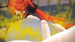 2girls animated ass bloated blonde_hair buttjob eyepatch fanning_self fart fart_on_dick farting fartjob female gurgle gurgling ju_fufu koleda_belobog lingering_stench petite red_hair stomach_noises tagme tiger_girl tomboy tooty3d video zenless_zone_zero