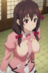 1girls ai_generated breasts brown_hair female female hair large_breasts long_hair naked naked_female pornography