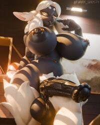 1futa 3d anthro cum furry furry_ghosty futanari horsecock horsecock_futa horsecock_futanari monster_girl pierced_nipples reinette reinette_(nanokindred) sheep yamayza