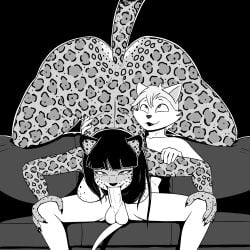 1:1 2024 age_difference alternate_species anthro ass ass_up back_dimples balls big_butt black_and_white black_hair breasts callmewritefag chel chel_(the_road_to_el_dorado) crossover digital_drawing_(artwork) digital_media_(artwork) domestic_cat dreamworks duo erection facial_tuft felid feline felis fellatio female female_penetrated fur furniture genitals hair hanna-barbera hi_res huge_butt jaguar long_hair looking_at_viewer male male/female male_penetrating male_penetrating_female mammal mature_anthro mature_female monochrome nude older_female on_sofa open_mouth oral pantherine penetration penile penis percy_lynxoln_(callmewritefag) screentone sex shota simple_background size_difference sofa swat_kats tail the_road_to_el_dorado thick_thighs tongue tuft wide_hips young young_anthro young_male younger_male