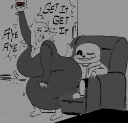 1boy 1girls deltarune meme sans tagme toriel twerking undertale