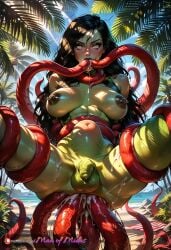 ai_generated all_the_way_through anal anal_sex anal_sex areola asshole beach black_areola black_hair black_lipstick black_nipples blush blush cum cum_in_ass cum_in_ass disney disney_channel drinks earrings erect_penis erection extreme_penetration flaccid flaccid_penis futa_only futanari gold_thong green_body green_eyes green_skin hair_flower in_ass_out_mouth kim_possible long_hair makeup manofmidas multiple_insertions navel nipples quadruple_anal quadruple_penetration shego sleeves solo solo_futa stomach_bulge stomach_deformation suspended suspended_via_tentacles tears tentacle tentacle tentacles_around_legs thong underboob
