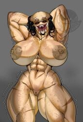 1girls abs alien alien_girl alien_humanoid athletic athletic_female dongeorgep female female_yautja huge_breasts muscular muscular_female muscular_thighs predator_(franchise) yautja