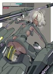 621_(armored_core_vi) absurdres ahe_gao anal anal_hair anal_object_insertion anus armpit_crease blush bodysuit breasts commentary dark-skinned_female dark_skin dildo dildo_riding dragon's_dogma_(series) ebonyxh english_commentary english_text eyes_visible_through_hair female female_pubic_hair freckles hair_over_one_eye highres leotard mecha mecha_pilot_suit object_insertion open_mouth pilot pointy_breasts pubic_hair pussy pussy_juice pussy_juice_trail ringed_eyes robot rolling_eyes sex_toy short_hair simple_background small_breasts solaria_(ebonyxh) steaming_body sweat uncensored very_sweaty white_hair white_pubic_hair yellow_eyes