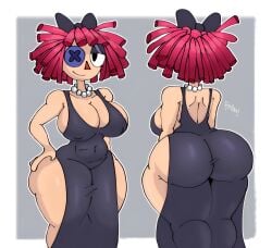 1girls 7u7 bapzey_bot_(artist) big_ass big_breasts big_butt doll dress fat_ass horny pawg ragatha_(the_amazing_digital_circus) sfw tagme the_amazing_digital_circus