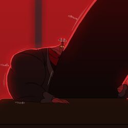 burningblaze121 erect_nipples erection hazbin_hotel helluva_boss hyper hyper_genitalia hyper_penis levionb123 long_sleeves muscular muscular_male