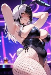 1girls ai_generated ass big_breasts black_hair breasts bunny_ears bunnysuit female female_focus hips hololive huge_ass huge_breasts large_breasts looking_at_viewer shiori_novella thick_thighs thighs two_tone_hair virtual_youtuber white_hair wide_hips yellow_eyes
