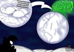 apenasumtoddyn female girl huge_belly huge_breasts huge_butt inflation mass_vore moon planet_vore space vore vore_belly