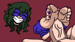 barefoot boku_no_hero_academia detached_feet detached_limbs dick feet footjob heroine my_hero_academia setsuna_tokage tokage_setsuna