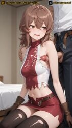 1girls 2025 4k ai ai_assisted ai_generated anime anime_style armpit_sex armpits artist_name barefoot breasts brown_eyes brown_hair cum dreamyan_ai dudungeon_ni_deai_wo_motomeru_no_wa_machigatteiru_darou_ka female hi_res high_quality high_resolution highres liliruca_arde open_mouth patreon ripped_clothing short_hair shortstack smile smiling stockings thick_ass thick_thighs thighs uncensored white_body white_skin