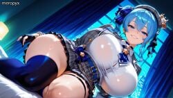 ai_generated big_breasts big_breasts big_thighs breasts breasts breasts_bigger_than_head female female female_only gigantic_breasts hololive hololive_japan hoshimachi_suisei hourglass_figure huge_breasts huge_breasts large_breasts large_tits looking_at_viewer massive_breasts massive_tits meropyx round_breasts seductive solo solo_female thick_thighs thin_waist voluptuous voluptuous_female wide_hips