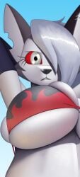 1girls anthro big_breasts big_breasts bikini bikini_top breasts breasts breasts busty canine cleavage creatiffy curvy demon female female furry girl gloves hellhound helluva_boss loona_(helluva_boss) mammal skimpy skimpy_outfit solo underboob vivienne_medrano youtube