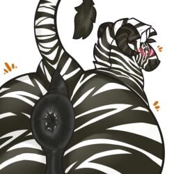 animal_genitalia anus ass equid equine equine_anus equine_genitalia felkin feral genitals horn horse hybrid male mammal presenting presenting_anus puffy_anus raised_tail solo stripes tail travesseiro tuft zebra zelko