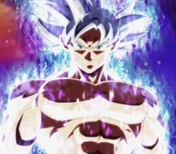 abs boobs breasts chest dragon_ball dragon_ball_super dragon_ball_z excited goku looking_at_viewer male male_only muscles muscular muscular_male naked naked_male pecs son_goku