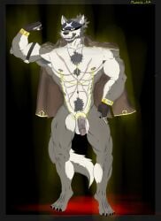 absurd_res another_eidos_of_dragon_vein_r anthro balls canid canine canis fullhouse_(another_eidos) hi_res machki12_ka male mammal nude penis solo wolf