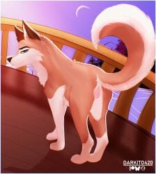 aleu_(balto) animal_genitalia animal_pussy animal_vulva anthro balto_(series) canid canine canine_genitalia canine_pussy canis darkito420 digital_media_(artwork) domestic_dog female feral fur genitals hi_res hybrid looking_at_viewer mammal nude pussy solo tail universal_studios vulva wolf wolfdog
