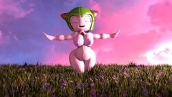 alien alien_girl alternate_version_available cosmo_the_seedrian field flower happy happy_female nude nude_female plant plant_girl pregnant pregnant_female sonic_(series) sonicthebitch