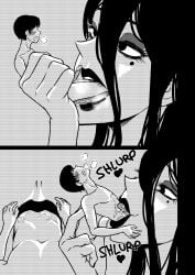 1boy comic female female_pred giantess man_eating_witch_(shoulderenjoyer) oral_vore shoulderenjoyer tagme vore