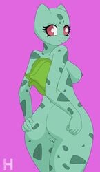 anthro anthrofied anus ass breasts bulbasaur female honwell looking_at_viewer nintendo pokémon_(species) pokemon pokemon_(species) pokemon_rgby pussy red_eyes solo video_games wide_hips