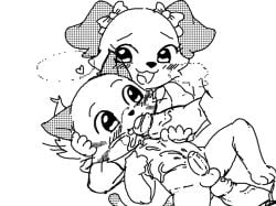balls blush bow bow_on_head canid canine canine canis cat_ears cat_tail cub cum_on_body cum_on_face dick dick_on_ass dick_on_face domestic_cat domestic_dog ella_(giggleland) elliot_(giggleland) eyebrows eyelashes feline feline floppy_ears giggleland golden_retriever holding_head holding_penis human musk open_mouth sketch small_penis smaller_anthro young young_anthro