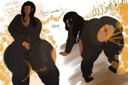 fart fart_cloud melissaalli nami_(one_piece) nico_robin one_piece ripped_pants suit