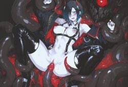 about_to_be_raped ai_generated azur_lane blush harness horns kizirugai monster monster_on_female pale_skin raped_by_monster restrained scared_expression small_breasts spread_legs tentacle tentacle_rape tentacle_rubbing_pussy tentacle_sex thigh_boots thighhighs ulrich_von_hutten_(azur_lane)
