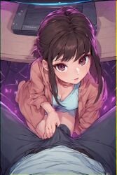 crotch doeeyed_monster table touching_penis